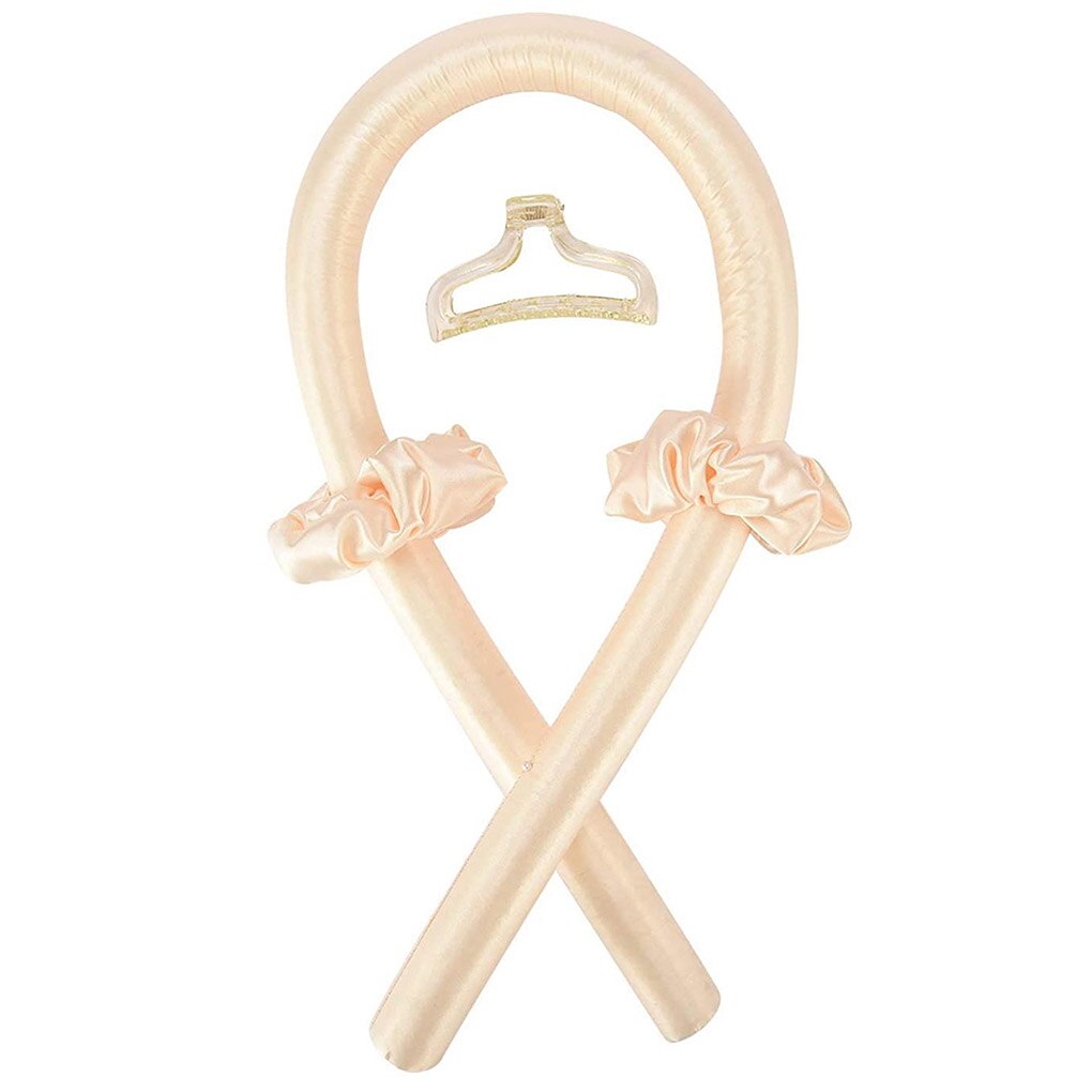 Heatless Curling Rod Headband No Heat Curls Ribbon Hair Rollers Sleeping Soft Headband Foam Hair Curlers DIY Hair Styling Tools: A-Yellow