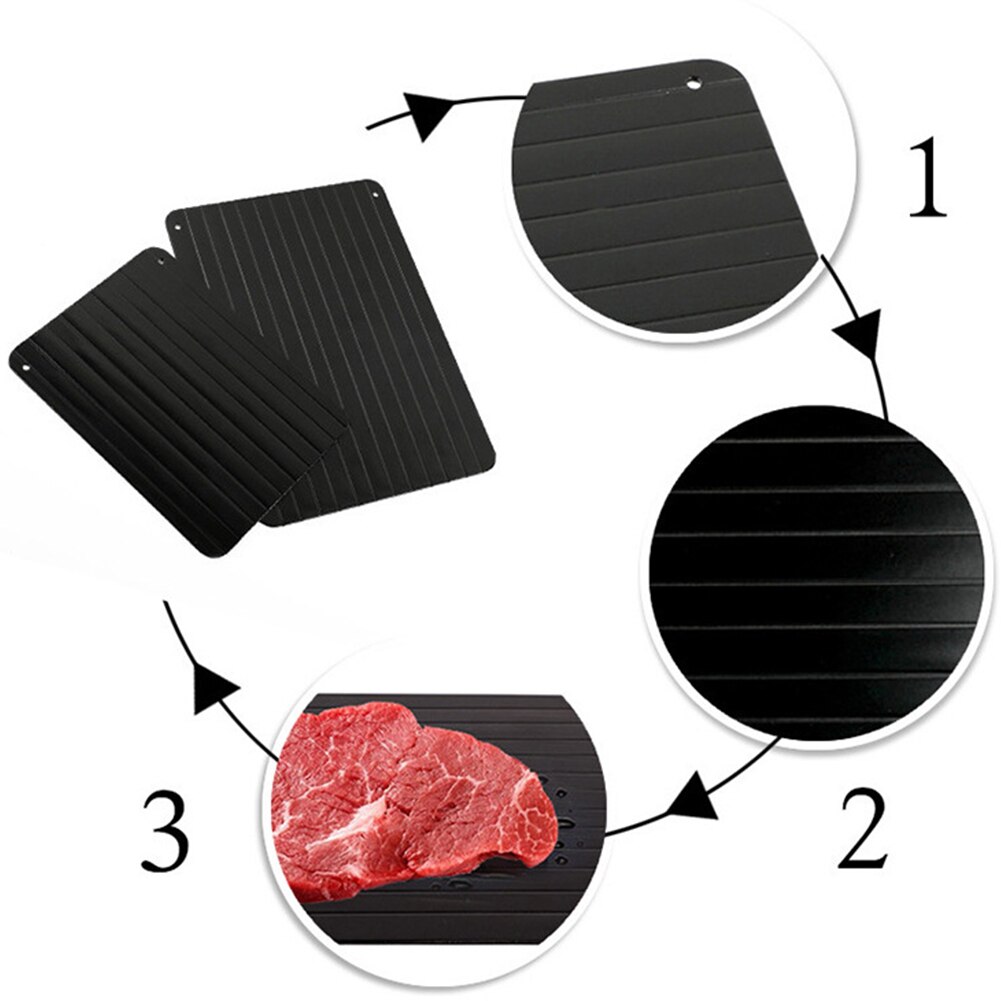 Defrosting Tray Silicone Corners Frozen Food Thaw Board Corners Fast Defrosting Plate Quick Thawing Defrost Mat Kitchen Tools