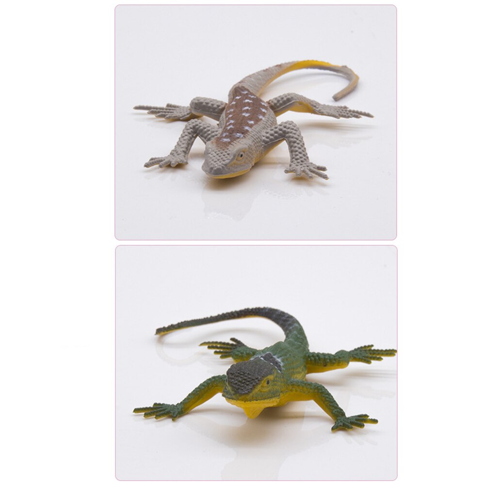 Jouet de Simulation de lézard rampant, 12 pièces, modèle Animal, doux et solide, Science éducative, jouet d&#39;apprentissage cognitif pour enfants,