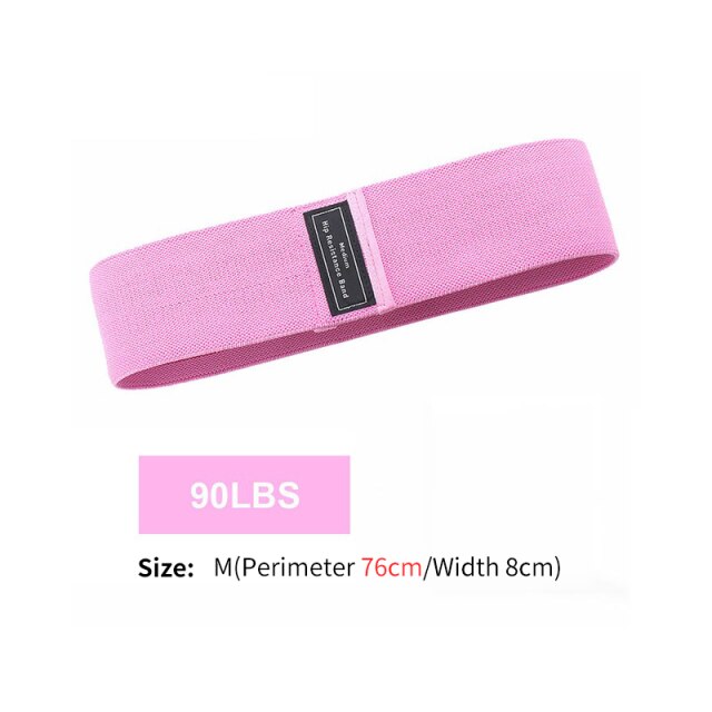 Opaska biodrowa robić jogi z oporem biodrowym lateks antypoślizgowy elastyczny pas robić ćwiczeń i jogi: różowy--90LBS