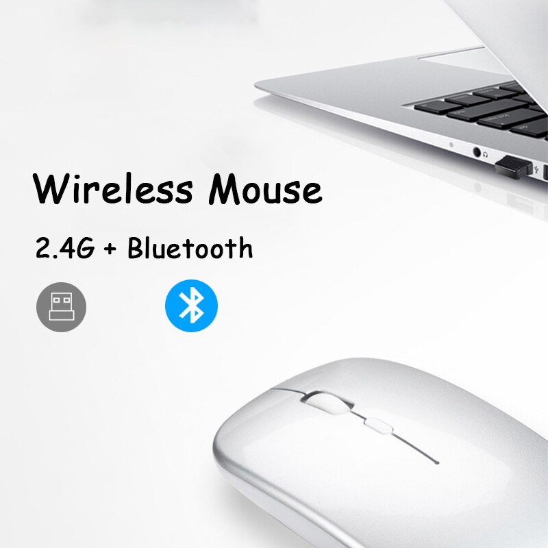 Bluetooth-funkmaus rgb, wiederaufladbar, leise 1600 2.4g , ergonomische gaming-maus für computer, laptop, pc, macbook