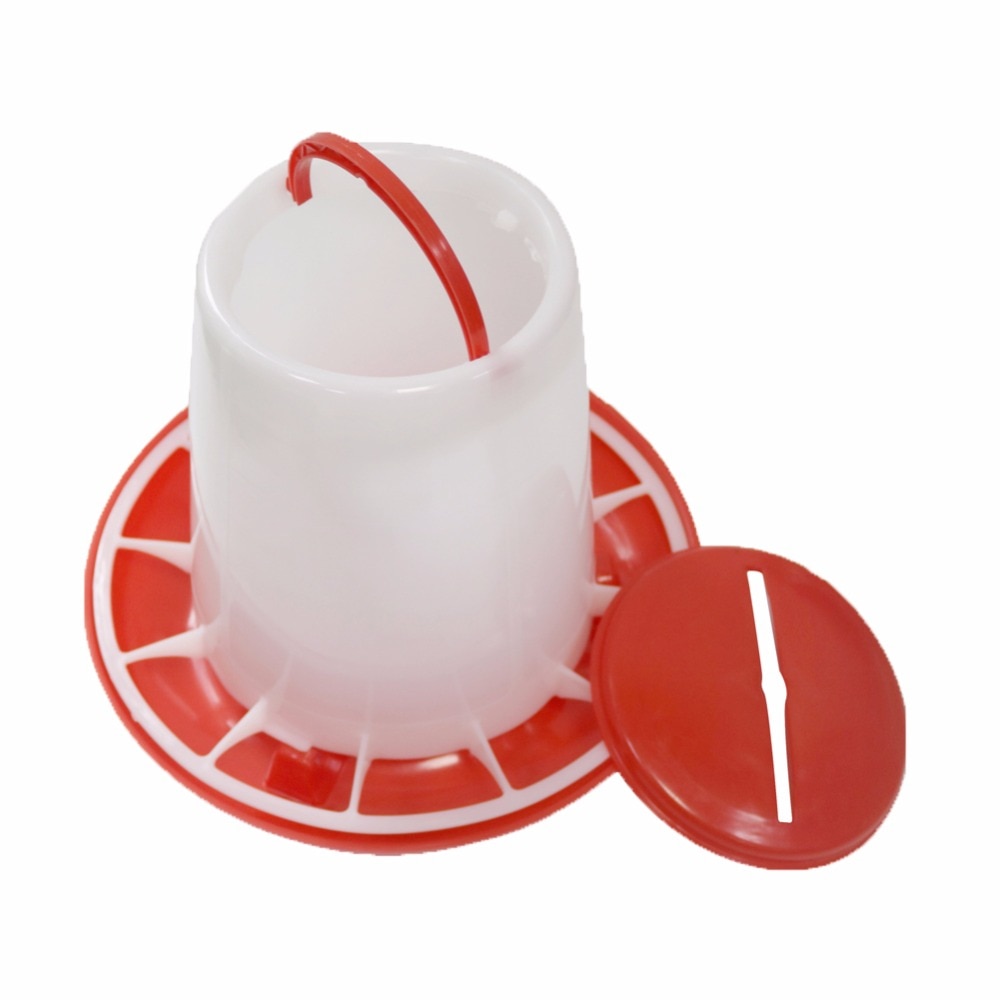 6.2 kg kyllingeopdræt værktøj fasan fodring spand rød krybbe