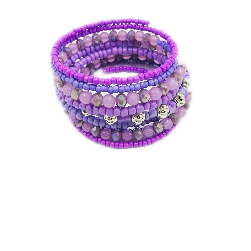 Böhmischen Armbinde für Frauen Freundschaft Mädchen Hand Weben Boho Armbinde Femle Einzigartige Farbe Gemischt Perlen Bracele