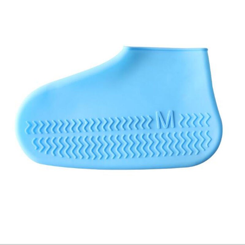 1 Paar Herbruikbare Latex Waterdichte Regen Schoenen Covers Anti-Slip Rubber Rain Boot Overschoenen S/M/L schoenen Accessoires Schoenen Cover: blue / M