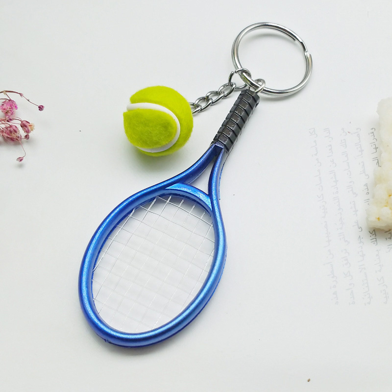 Leuke Sport Mini Tennisracket Hanger Sleutelhanger Sleutelhanger Key Chain Ring Finder Holer Accessoires Voor Tiener Fan #1-17162