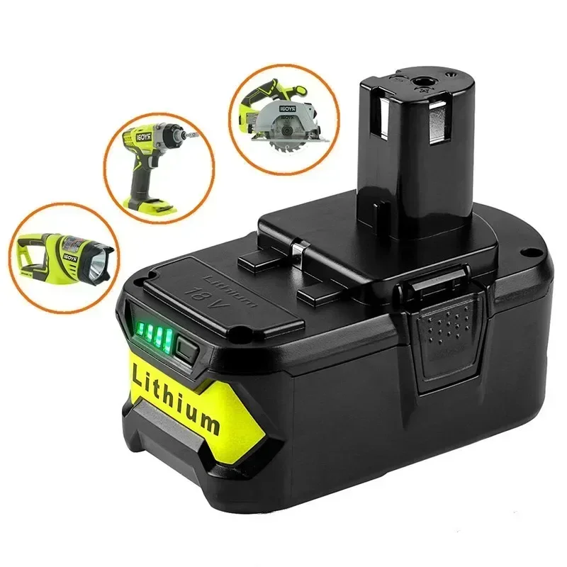Batterie aste pour Ryobi ONE +, outil électrique sans fil, 18V, 12,8 Ah, Eddie Ion, BPL1820, P108, P109, P106, P105, P104, P103, RB18L50, RB18L40