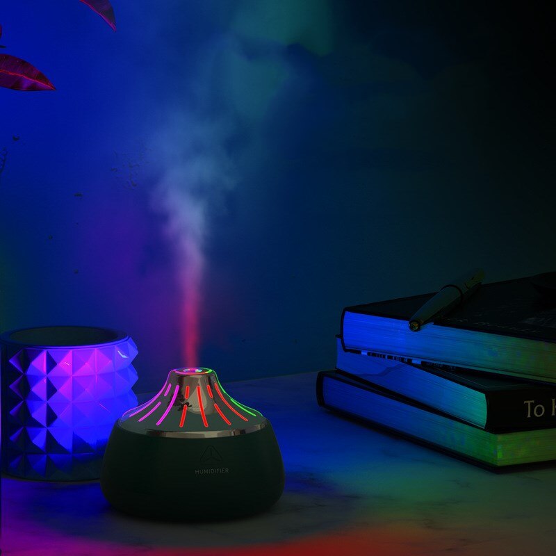 Mini Ultrasonic Air Humidifier Aroma Essential Oil Diffuser for Home Office USB Fogger Mist Maker with LED Night Lamp