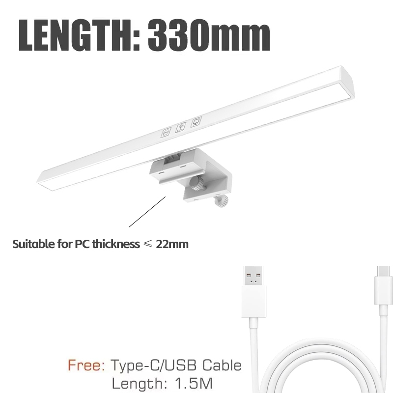 50 cm Computer Monitor Licht Bar Bildschirm Hängen Lichter Stufenlose Dimmen Für Studie Lesen Licht Tisch Monitor Lampe Schreibtisch Beleuchtung: Grün