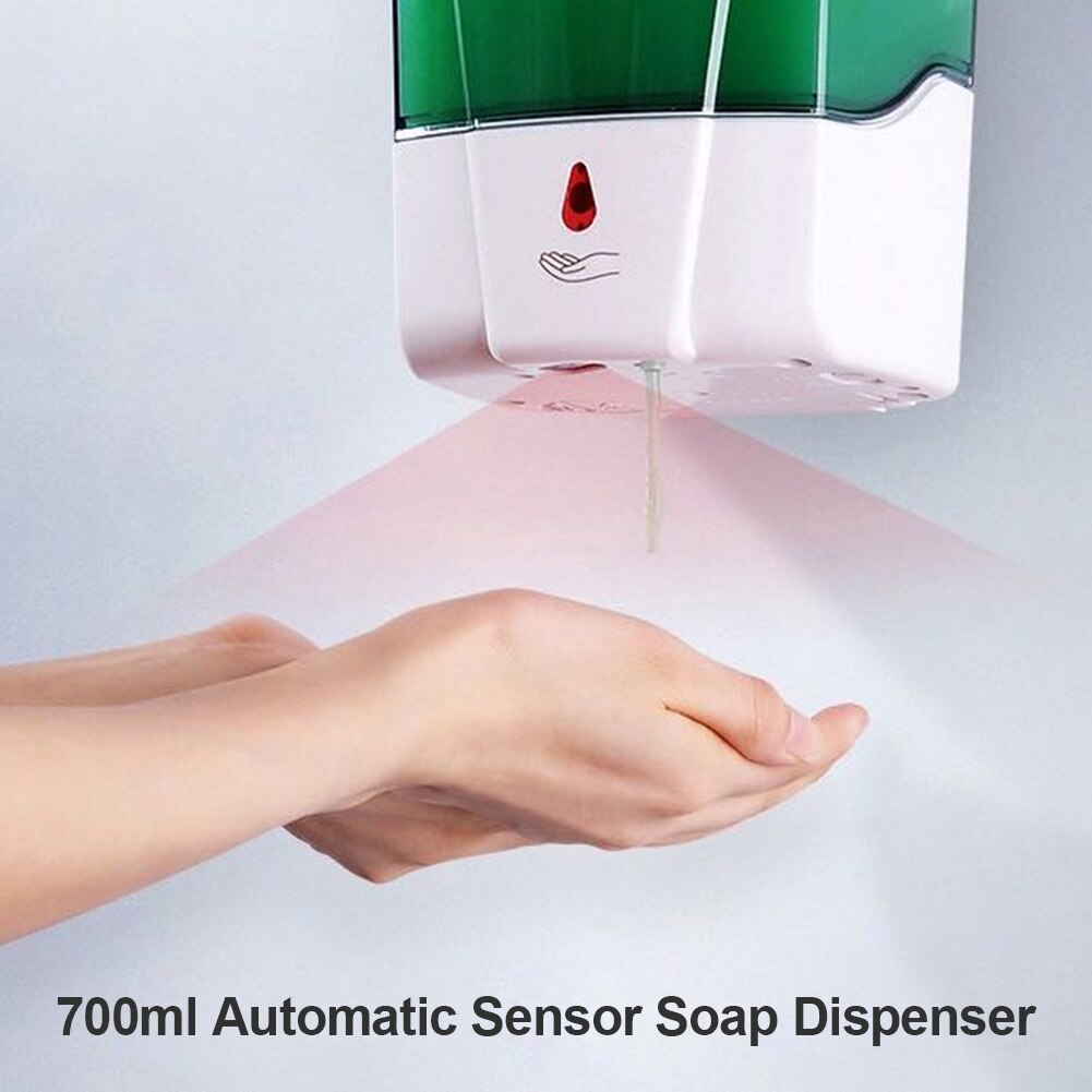 Distributeur de savon liquide automatique 700ml capteur mural récipient de lavage des mains accessoires de salle de bain Sanatizer