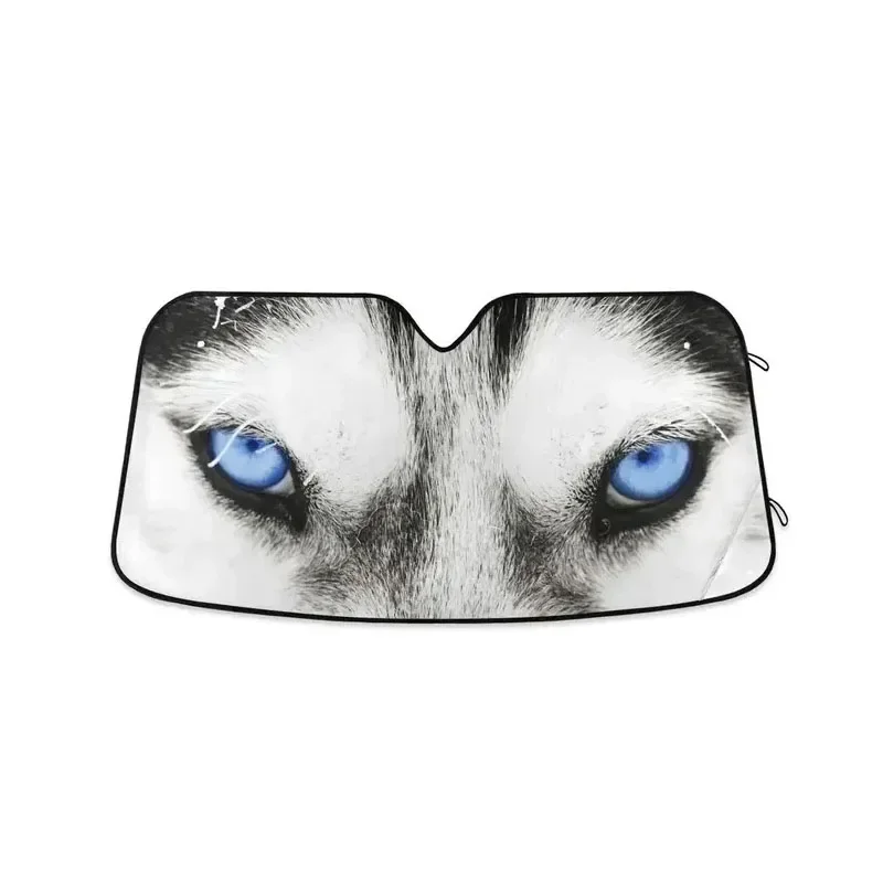 Parasol con estampado divertido para coche, Protector Interior, Reflector de calor, parasol para parabrisas: Castaño