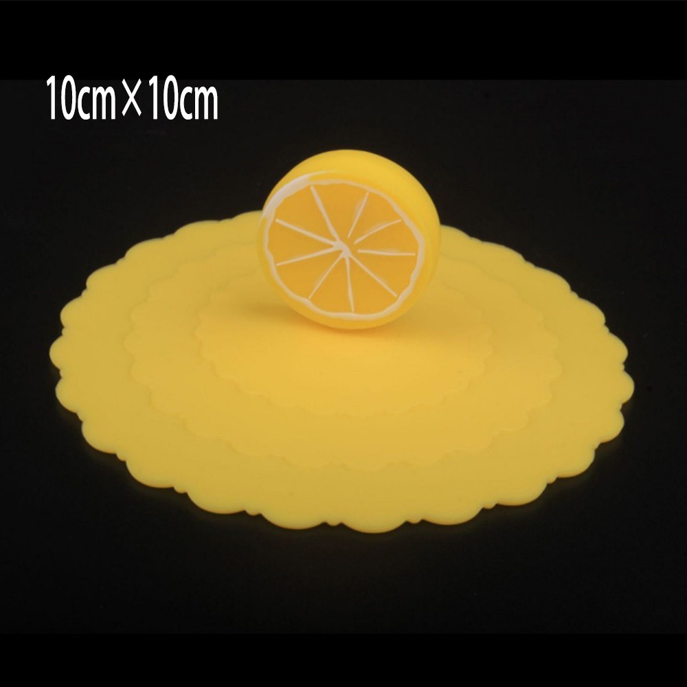 1Pc Silicone Anti-Stofafzuiging Mok Cup Cover Cartoon Fruit Thee Koffie Deksel Cap Verjaardagsfeestje Keuken eetkamer Decoratie: 4
