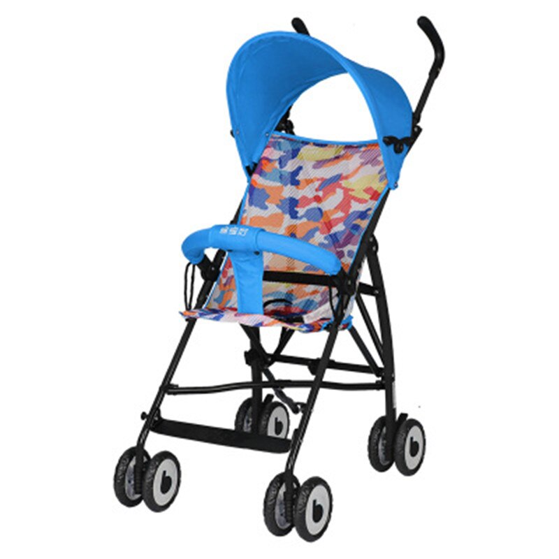 Baby stroller child umbrella cart simple and light folding portable child baby stroller summer: bule 2
