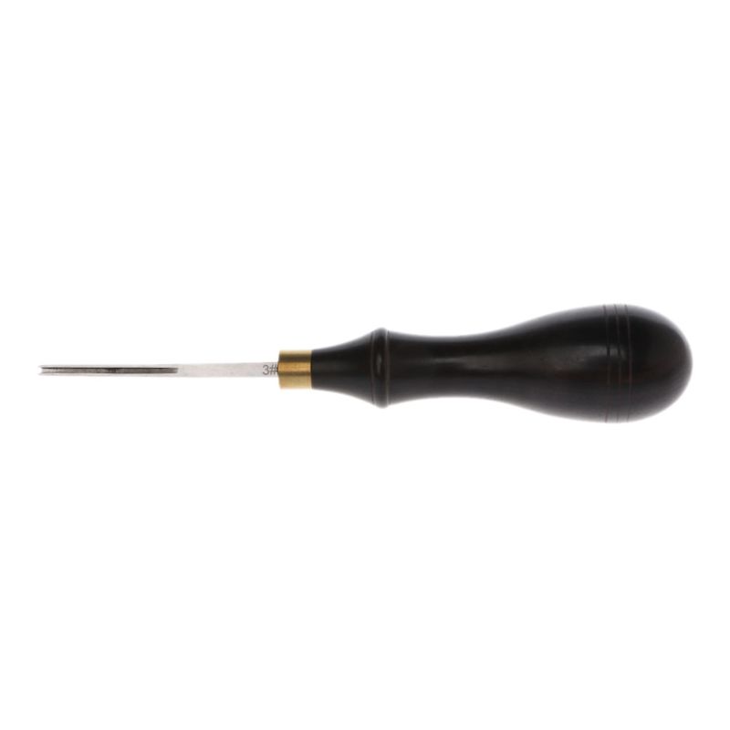 Borde de cuero Creaser hoja de acero ébano Blackwood ranura poco profunda Craft Mark Tool