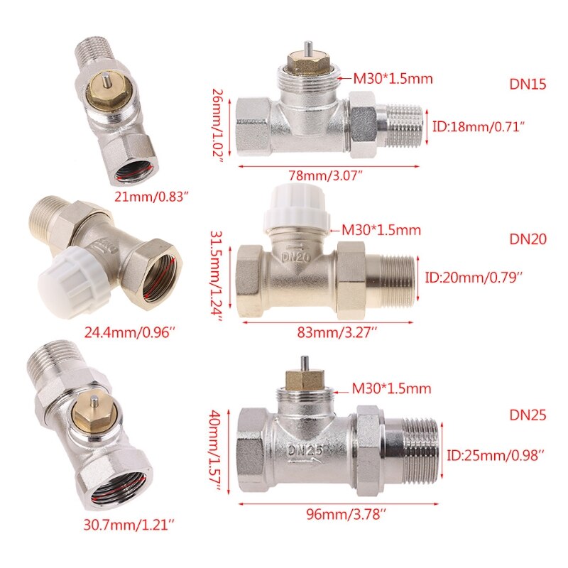 DN15 DN20 DN25 Water -Valve Electric Actuator HVAC Temperature Control -Valve TRVThermal Actuator -Valve Radiator -Valve