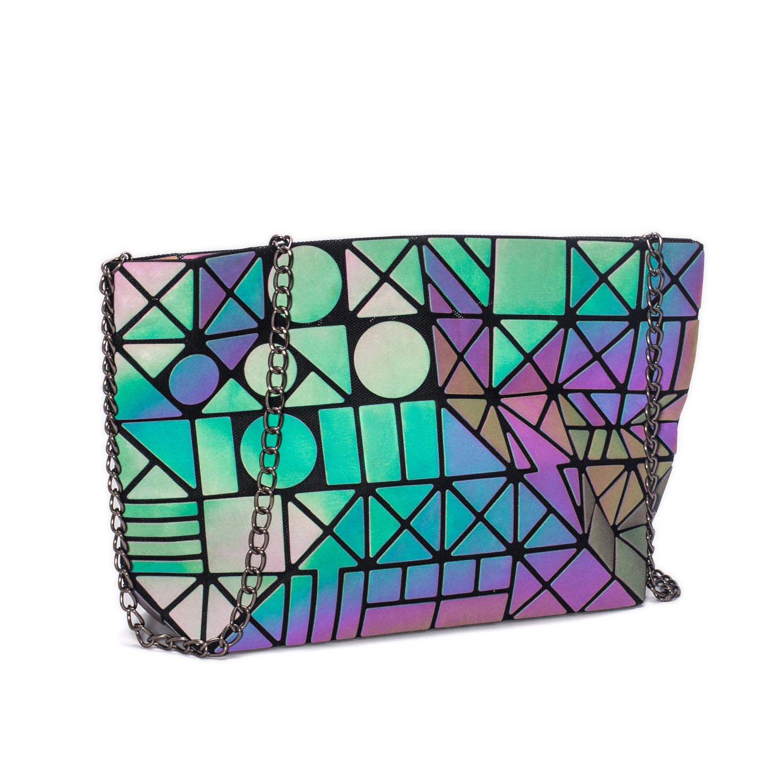 Messenger Tas Vrouwen Keten Zak Lichtgevende Geometrische Sling Bag Sac Femme Schouderband Vrouwelijke Bolsas Feminina: 4