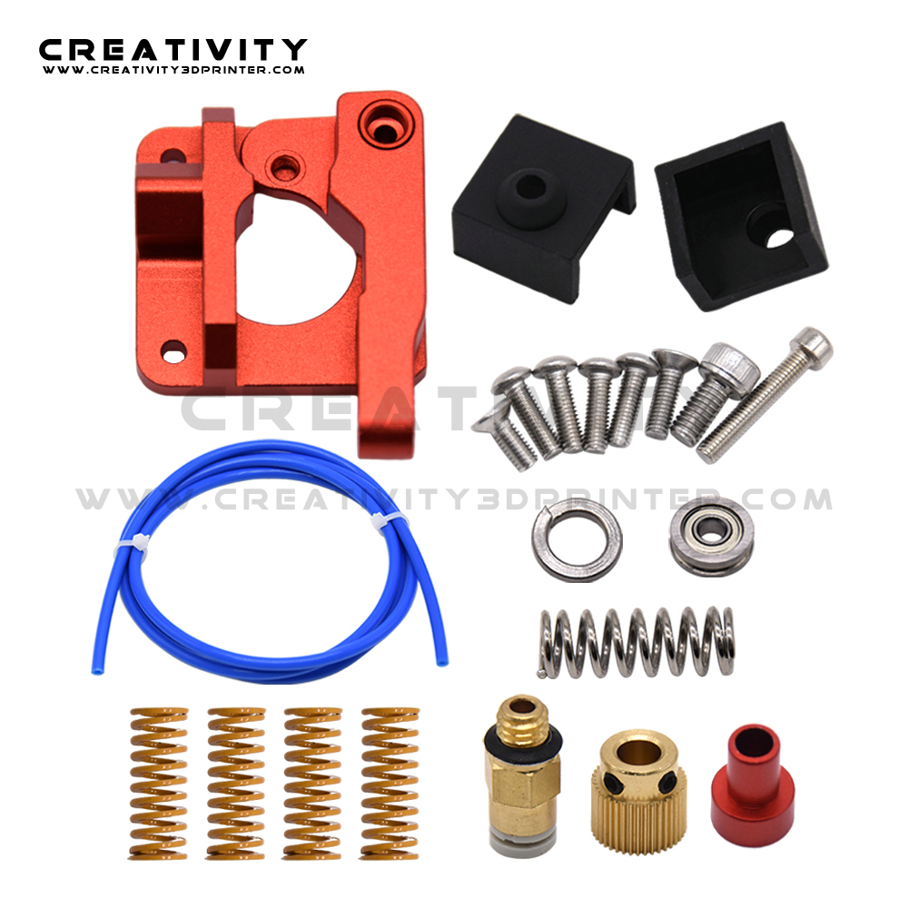 3D Printer Upgraded Long-Distance Remote Metal Ender 3 CR10 Extruder+Leveling Spring+PETG Tube+MK8 Silicone Sleeve Cover J-head: Right Hand