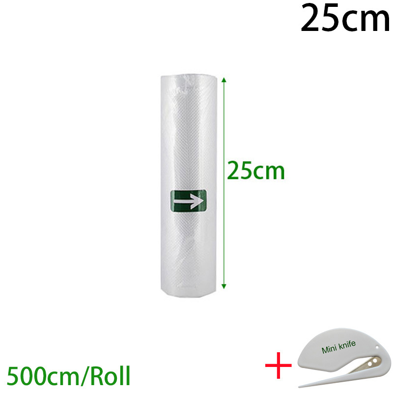 Lebensmittel Vakuum Versiegelung Rollen 12 15 20 25 28 30cm X 500cm Für Saving Vakuum Abdichtung Lagerung Taschen: 25cm 1Roll