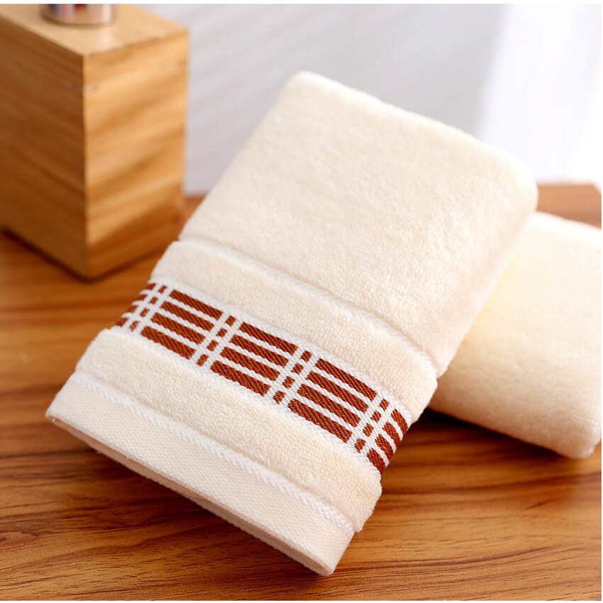 rein Baumwolle gestreift Handtuch Pro Erwachsene Vs Haushalt Bad Handtücher schnell-Trocknen Sanft waschen Gesicht Handtuch hoch Absorption Havlu: Weiß