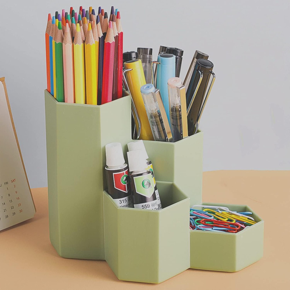 Grüner Multifunktions-Schreibtisch organisator neue Kunststoff abdeckung niedlichen Stift Halfter machen-hoch-Speicher büro