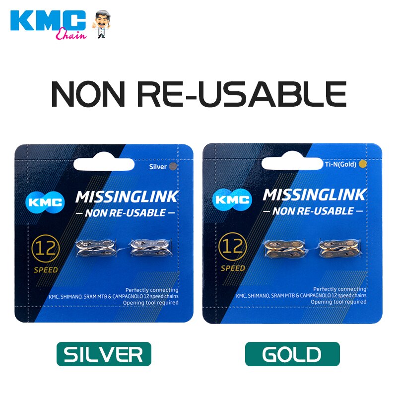 2 Pairs KMC Chain Missing Link 6/7/8/9/10/11 Speed Silver Gold Color Reusable Chain Magic Clasp Bicycle Chain Repair Parts