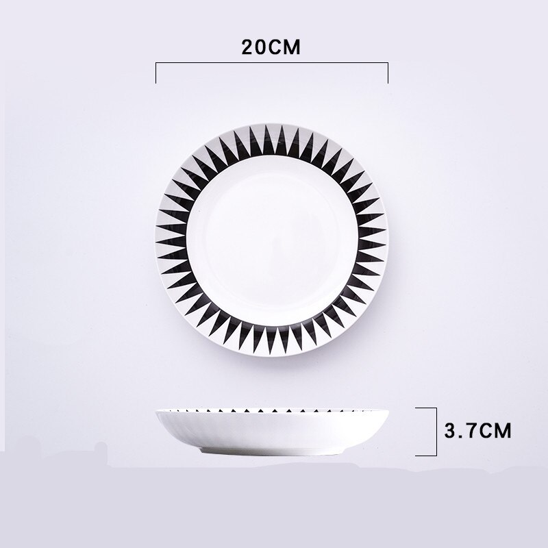 1 Pcs Europese Stijl Diner Plaat Eenvoudige Service Plaat Disc Taart Plaat Westerse Voedsel Steak Disc Keuken Board Schotel bestek Set: g