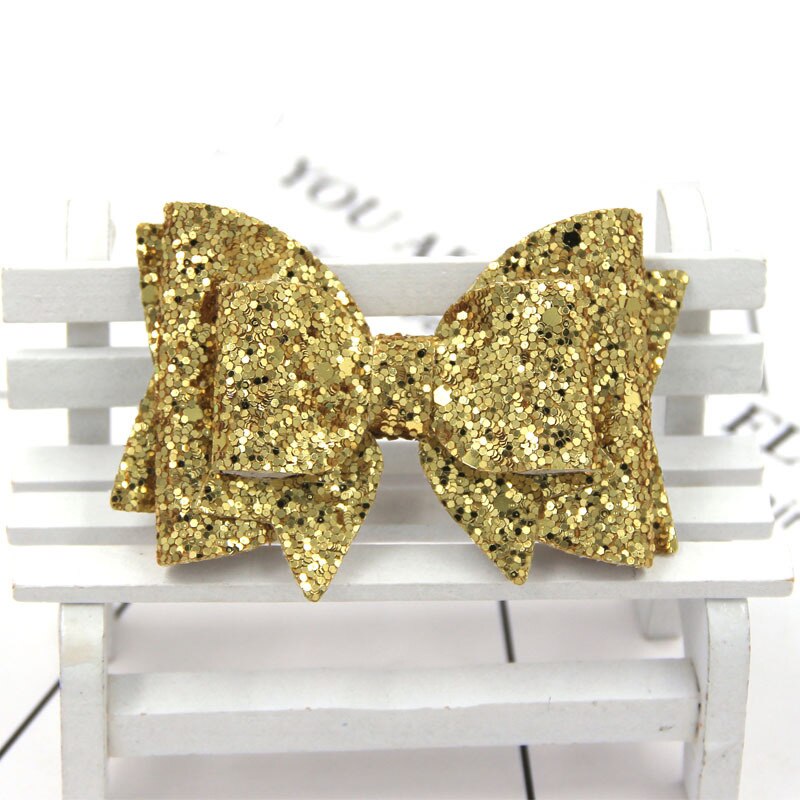 Lazos de pelo con purpurina gruesos de Color sólido 10 Uds 79*54mm, materiales hechos a mano para hacer accesorios para el cabello, sin Clip, 10Yc9692: 1099231001