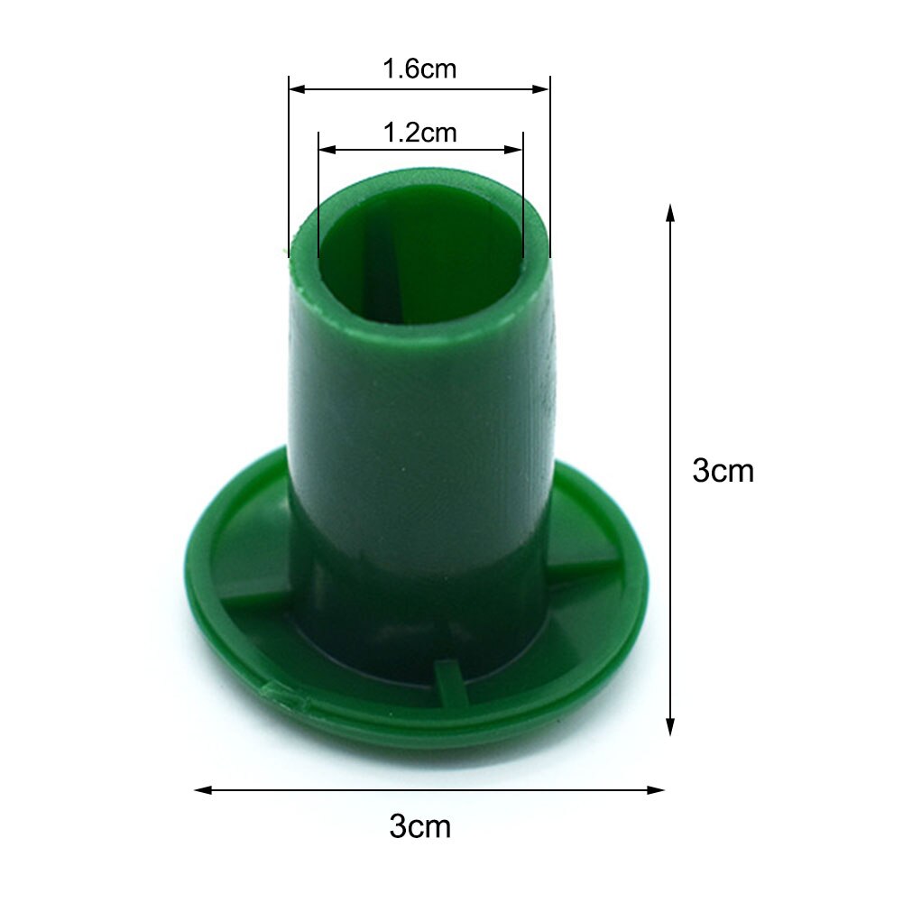 10Pcs Green PVC Garden Bamboo Cane Topper Protectors Hiking Climbing Pole Tips Cap Replacement Walking Stick Round Covers