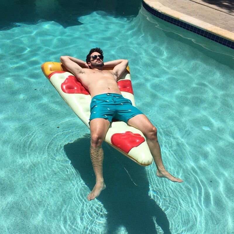 Pizza Aufblasbare Schwimm Wasser Pad Matte Schwimmen Bett Sommer Strand Schwimmenden Floß Klappstuhl Im Freien Wasser Sport Spielzeug Ausrüstung