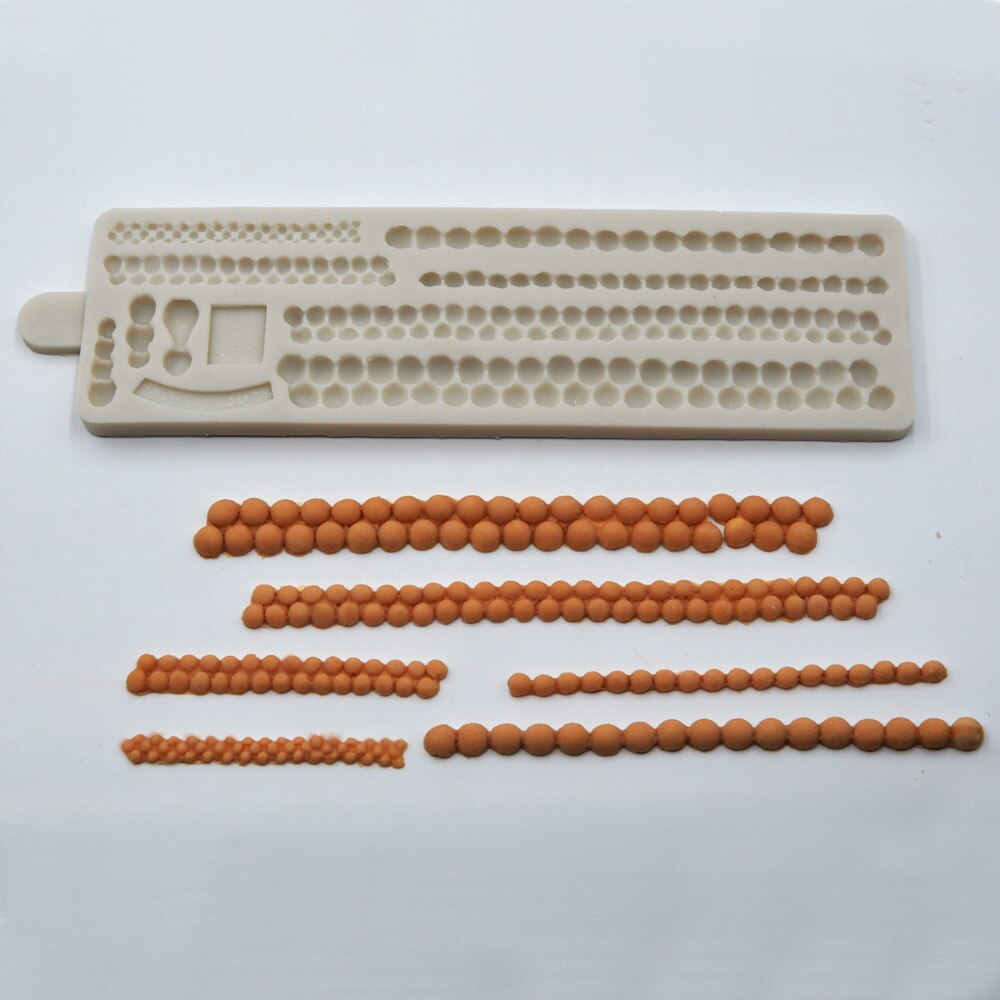 22*6.5cm perlekanter silikon kakeform matt 3d perleformer fondant kakedekor sukker håndverksverktøy bakeverktøy  k271