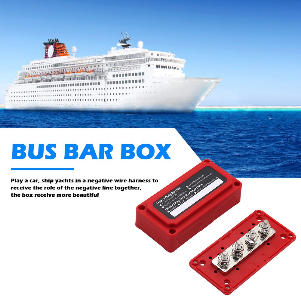 DC 48V 300A Bus Bar Box Auto General-purpose Durable Busbar Case High Current Return Box Ship Modification Bus Box