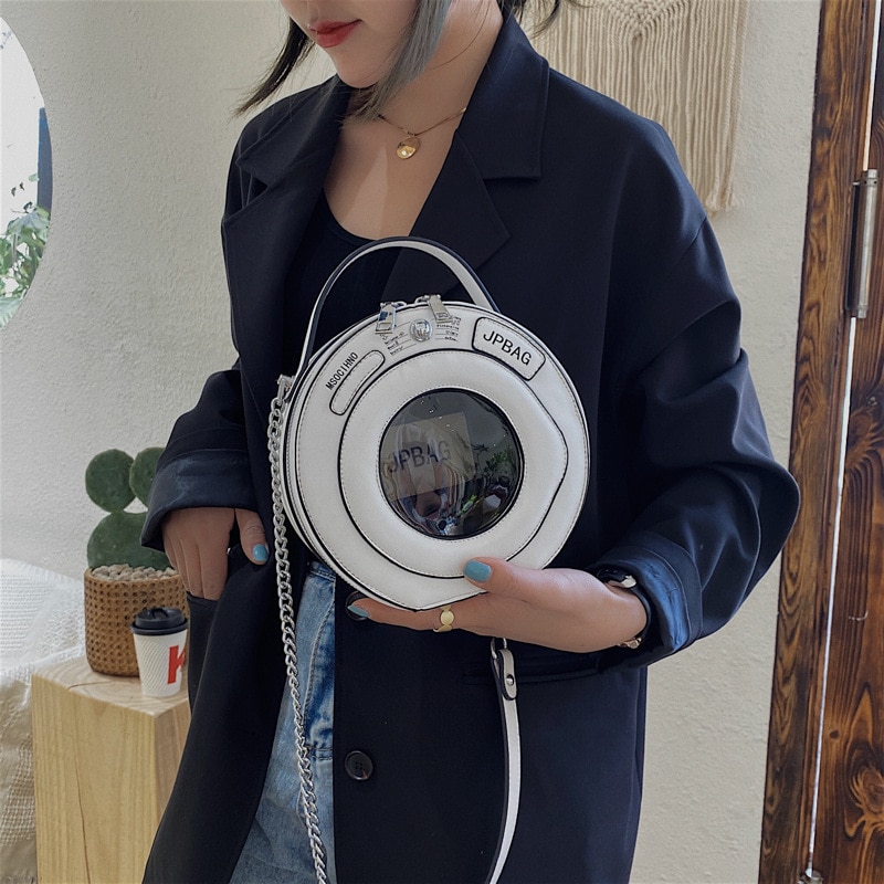 Washing Machine Shape women shoulder bag round bag female handbag small crossbody bags for women2020 PU leather handbag