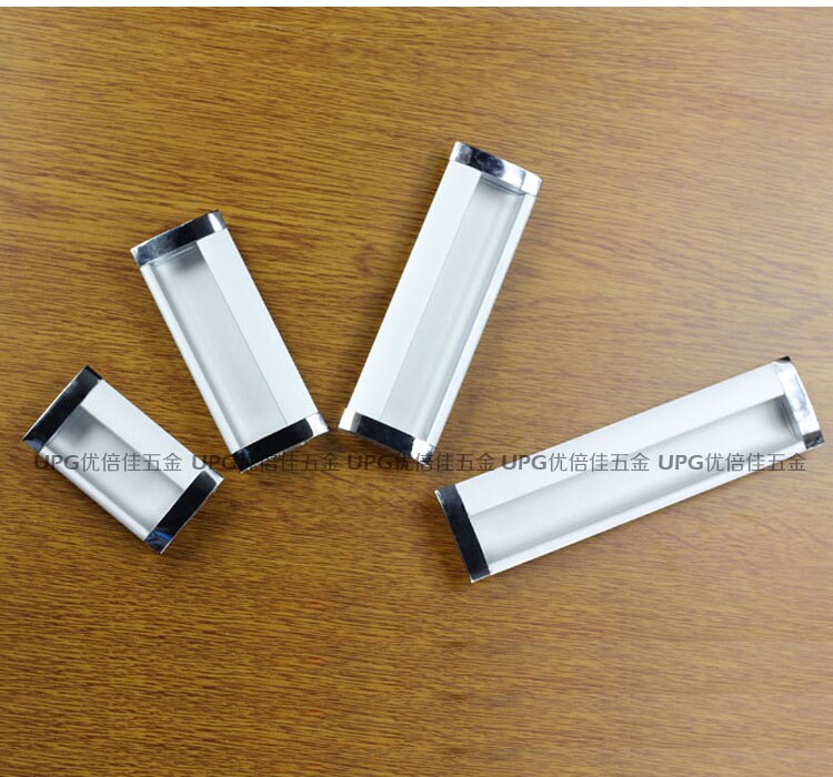 Skabsbeslag tykt aluminiumslegering mørkt håndtag, garderobe køkkenskabsdør usynligt håndtag 6078