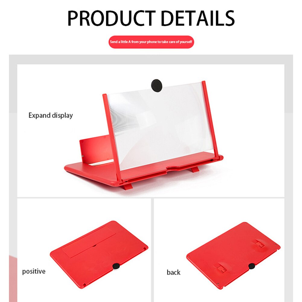 12-inch Phone Screen Magnifier Portable Mobile Phone Screen Magnifier Foldable Smart Phone Screen Amplifier Projector