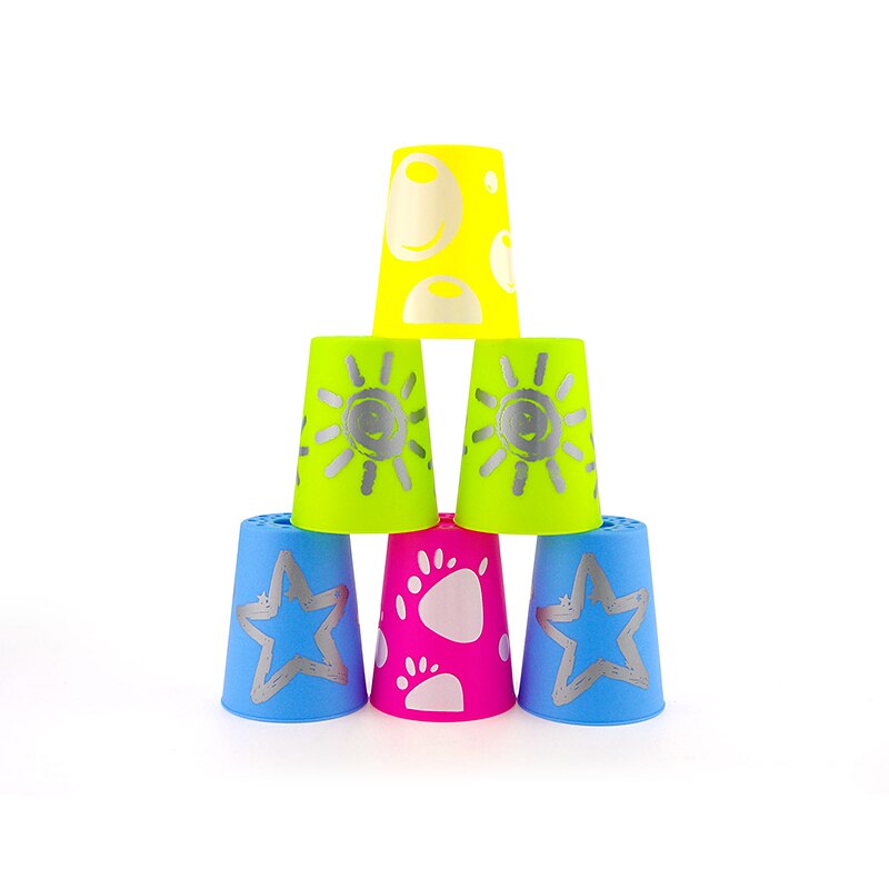 Kleuterschool kinderen Speciale Vliegende Schotel Cup Set Quick-stack kinderen Educatief Desktop Speelgoed