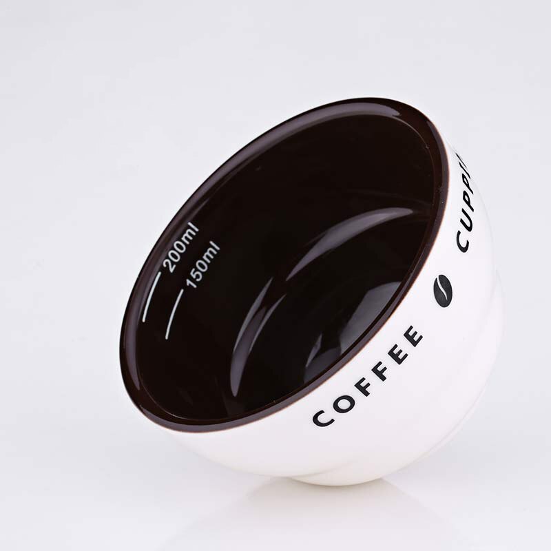 Combinaison de mesure pour tasse à café en céramique, tasse d&#39;évaluation de café en forme de U, bol doseur de 200ml