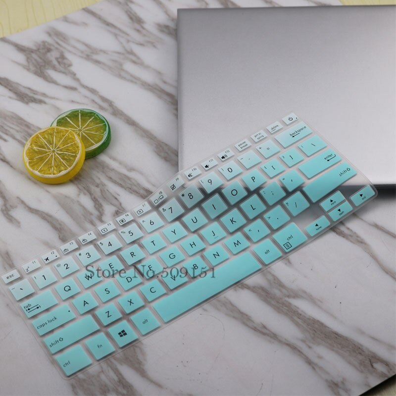 For ASUS ZenBook Pro 14 UX480 UX480FD UX450FD Notebook PC Laptop Keyboard Cover Protector 14 inch (US Layout): GradualSkyblue
