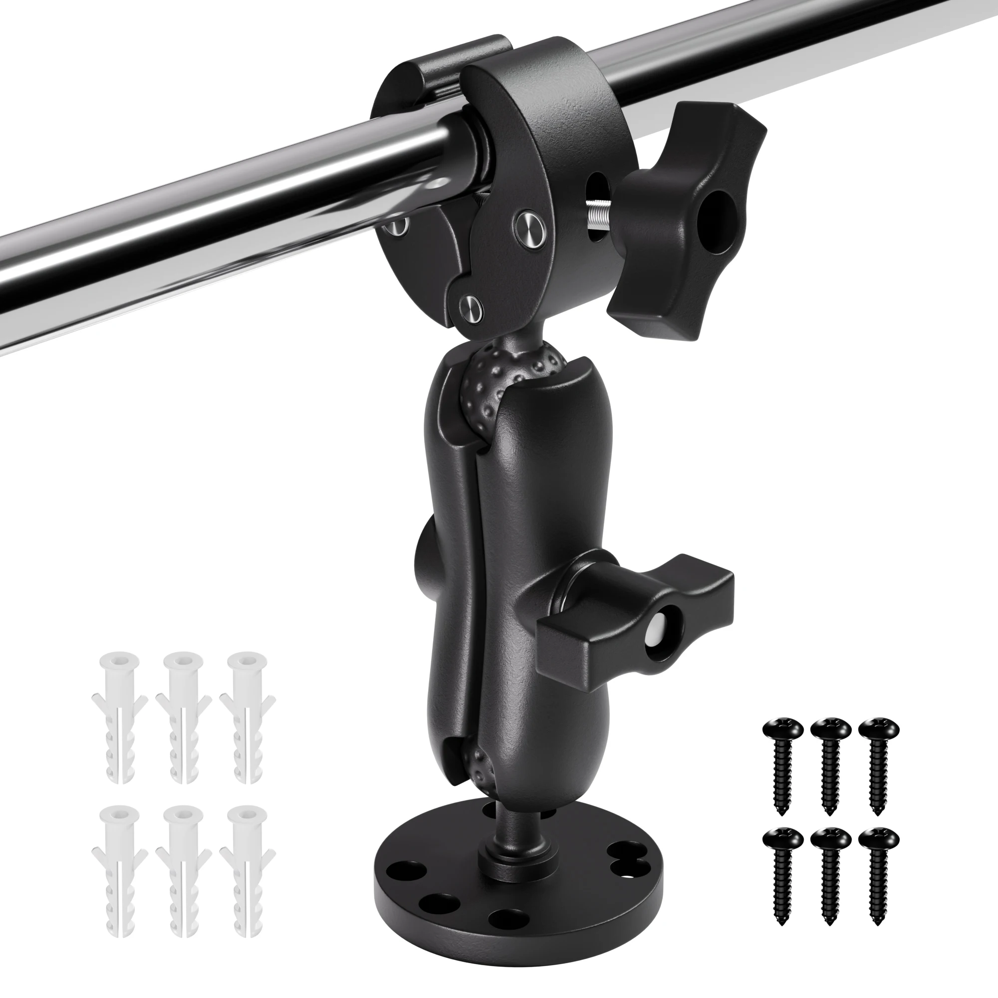Trolling Motor Support Stabilizer Mount Tough Claw Aluminum Alloy 1" Ball Heavy Duty Trolling Motor Stabilizer Mount Clamp