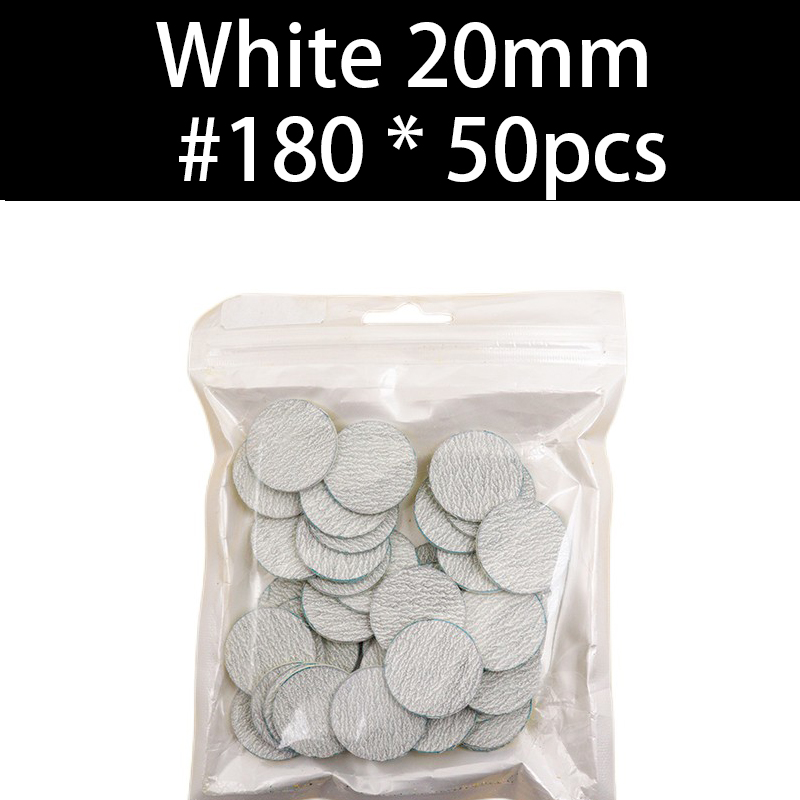 ~ papier abrasif blanc 50/pièces pédicure outils de soins des pieds 15mm 20mm 25mm 35mm foret à ongles disque disque Salon callosités remplaçable: GRIS FONCÉ