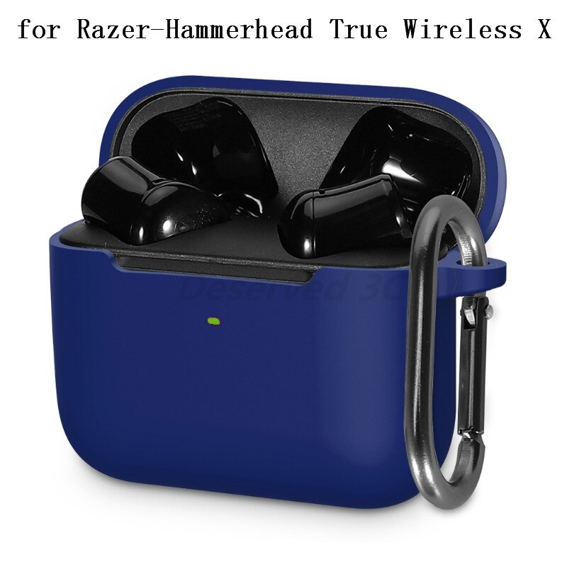 Case Compatible for Razer-Hammerhead True Wireless X/2nd Gen Earphone Bluetooth Headset Silicone Impact-resistant Cover Case: SKY BLUE