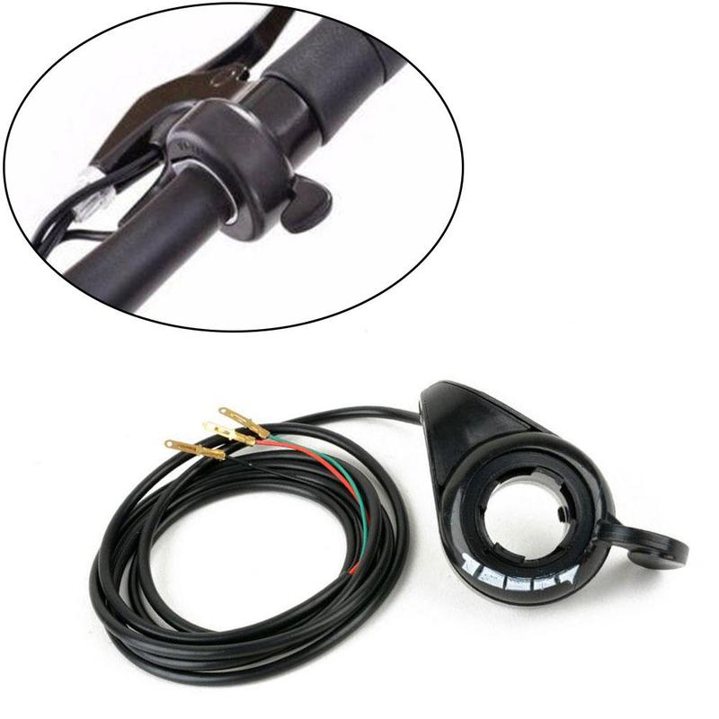 Gaspedaal Snelheid Controle Elektrische Fiets Plastic Metalen Thumb Throttle Scooter Accessoires Zwart Vervanging Praktische 3 Draad Grip