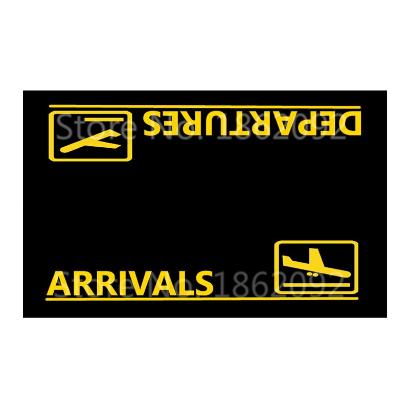 moderne drôle arrivées départs porte bienvenue tapis entrée nouveauté Geek aéroport signe maison tapis pour cuisine salle de bains bureau