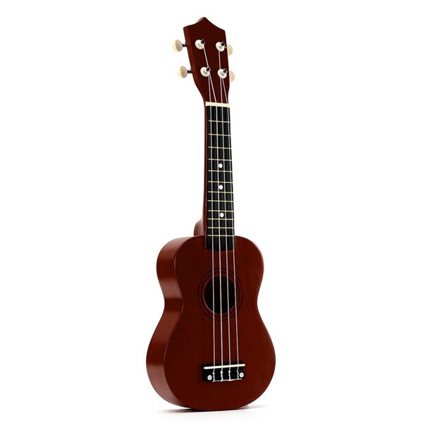 21 Inch Sopraan Ukulele 4 Strings Hawaiian Gitaar Uke + String + Pick Voor Beginners Kid Multi Kleur, zwart, Roze, Blauw ......: coffee