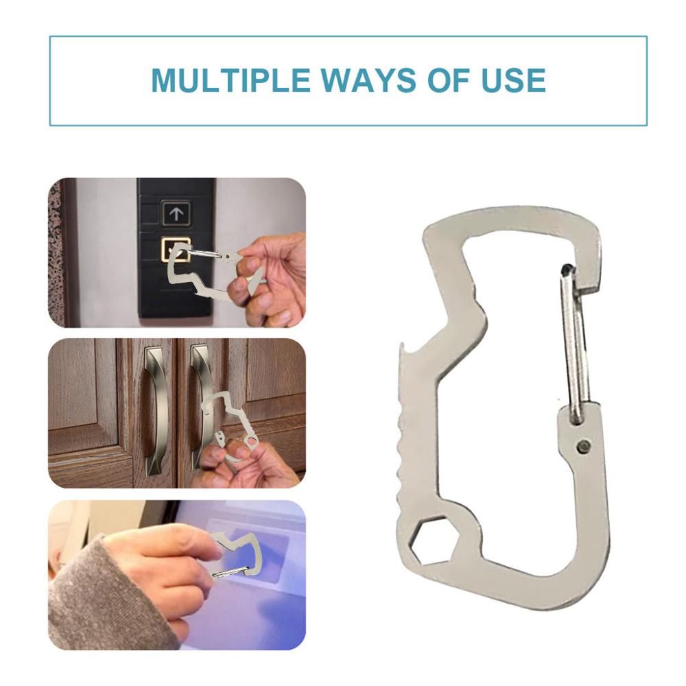 Hygienic Door Handle, Antibacterials Edc Door Opener, Portable Press Elevator Tool Door Handle Key Easy To Carry #4