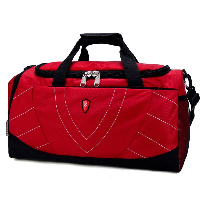 5 cores mulheres saco de fim de semana grande capacidade bolsa de viagem casual com loja de sapatos impressão estrela sacos durante a noite: Vermelho