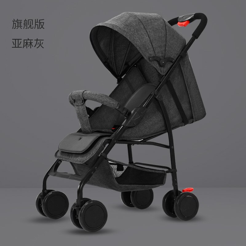 Baby Stroller Ultra Light Portable Can Sit Reclining Baby Umbrella Folding Shock Absorber Children Trolley Kinderwagen: gray2