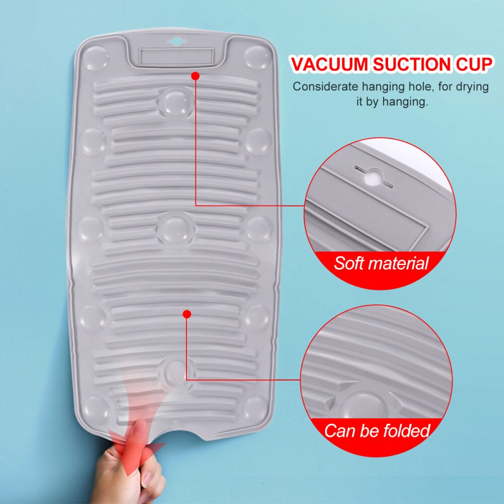 2PCS Safe Silicone Washboard Durable Washing Clothes Board Scrubbing Board