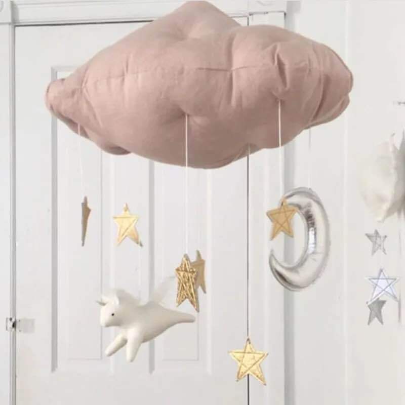 Ins nordisk børn soveværelse sky vedhæng fotografi rekvisit loft stjerner gør-det-selv ornament børneværelse baby værelse hængende dekorationer
