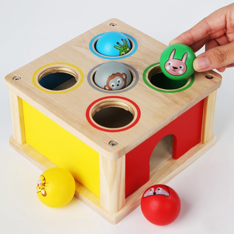 Kleurrijke Houten Hamer Speelgoed Educatief Stampende Bench Beat Speelgoed Playset Smack Dier Klop Playset Speelgoed Houten Hamer Speelgoed