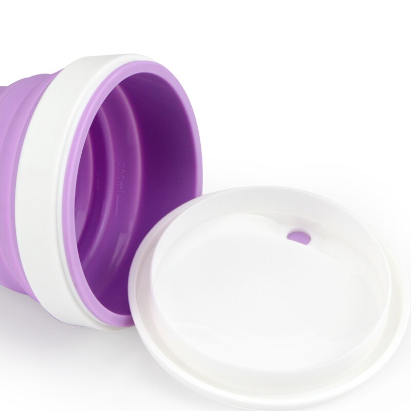 Portable Coffe Cup 350ML Folding Silicone Food Grade FDA FREE Milk Water Cups Outdoors Travel BPA FREE Collapsible Coffee mug
