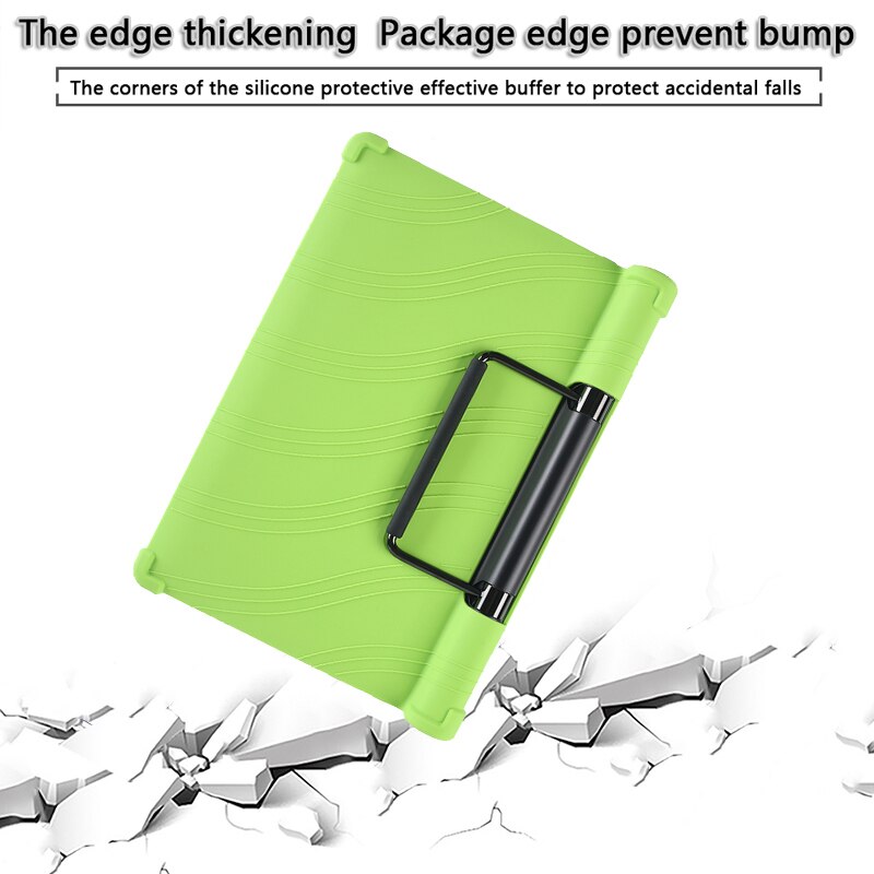 Zachte Shockproof Case Voor Lenovo Yoga Tab 13 (Lenovo Yoga Pad Pro) YT-K606F 13 &quot;Tablet Pc Silicon Beschermende Cover Met Kickstand